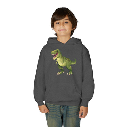 Youth Heavy Blend Hooded Sweatshirt - Tyrannosaurus Printify