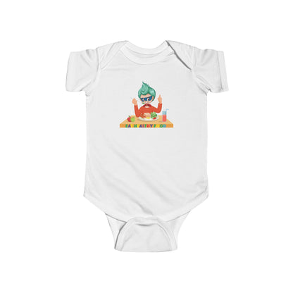 Infant Bodysuit - Super kiddo eating healthy breafast - [[{"value":"Wonderwear Kid"}]]