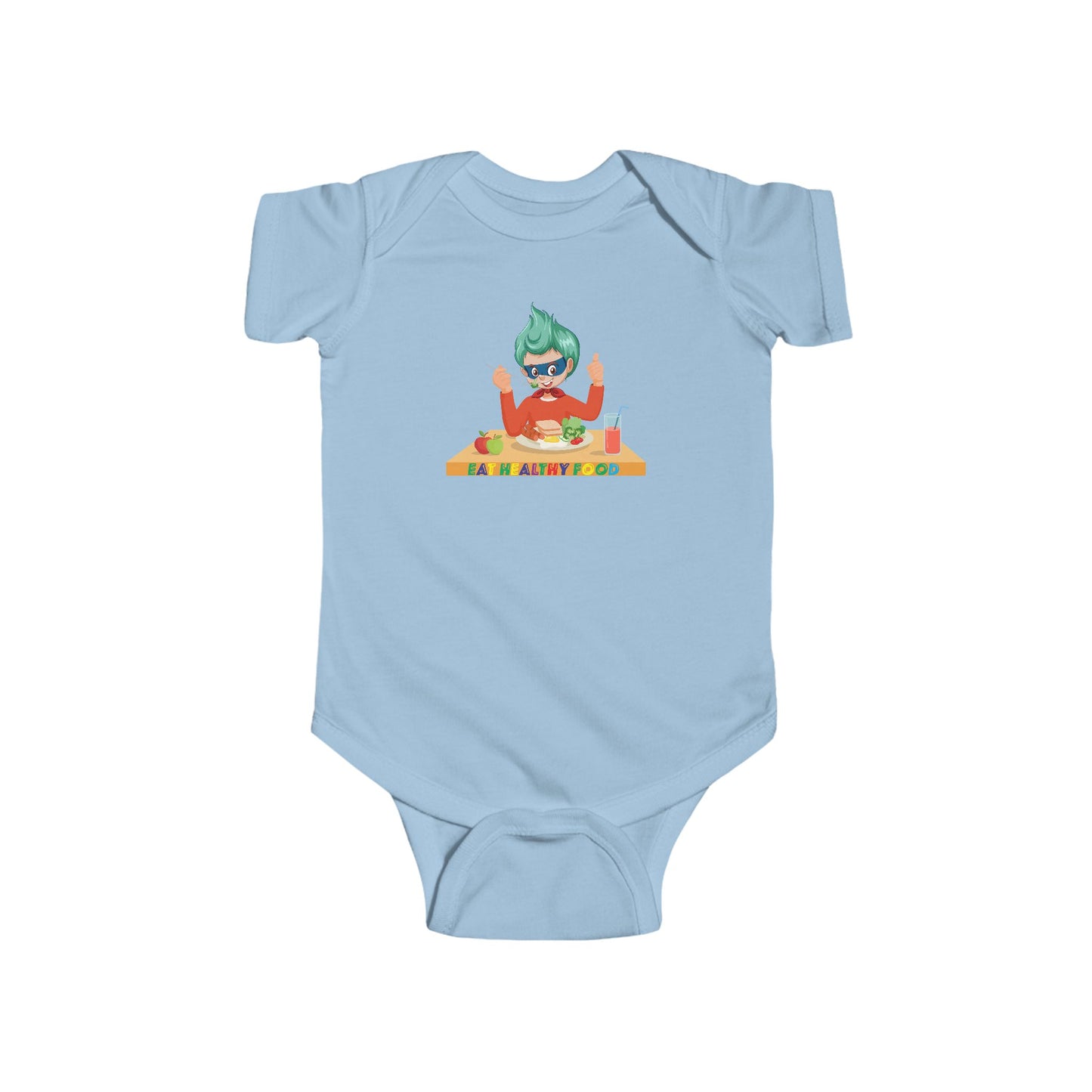 Infant Bodysuit - Super kiddo eating healthy breafast