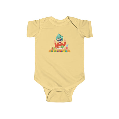 Infant Bodysuit - Super kiddo eating healthy breafast - [[{"value":"Wonderwear Kid"}]]