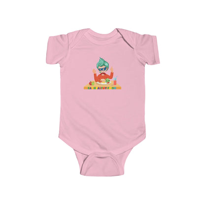Infant Bodysuit - Super kiddo eating healthy breafast - [[{"value":"Wonderwear Kid"}]]