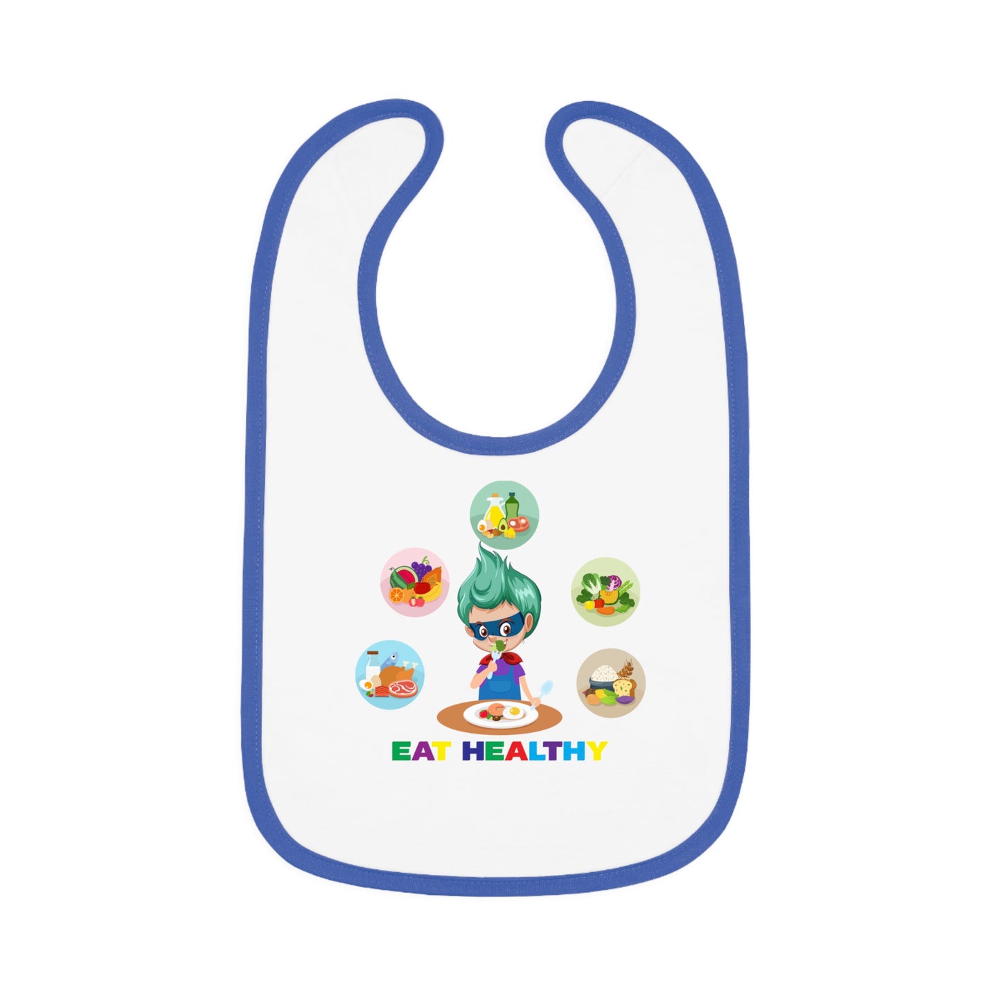 Baby Bib - Supper kiddo showing healthy food to eat