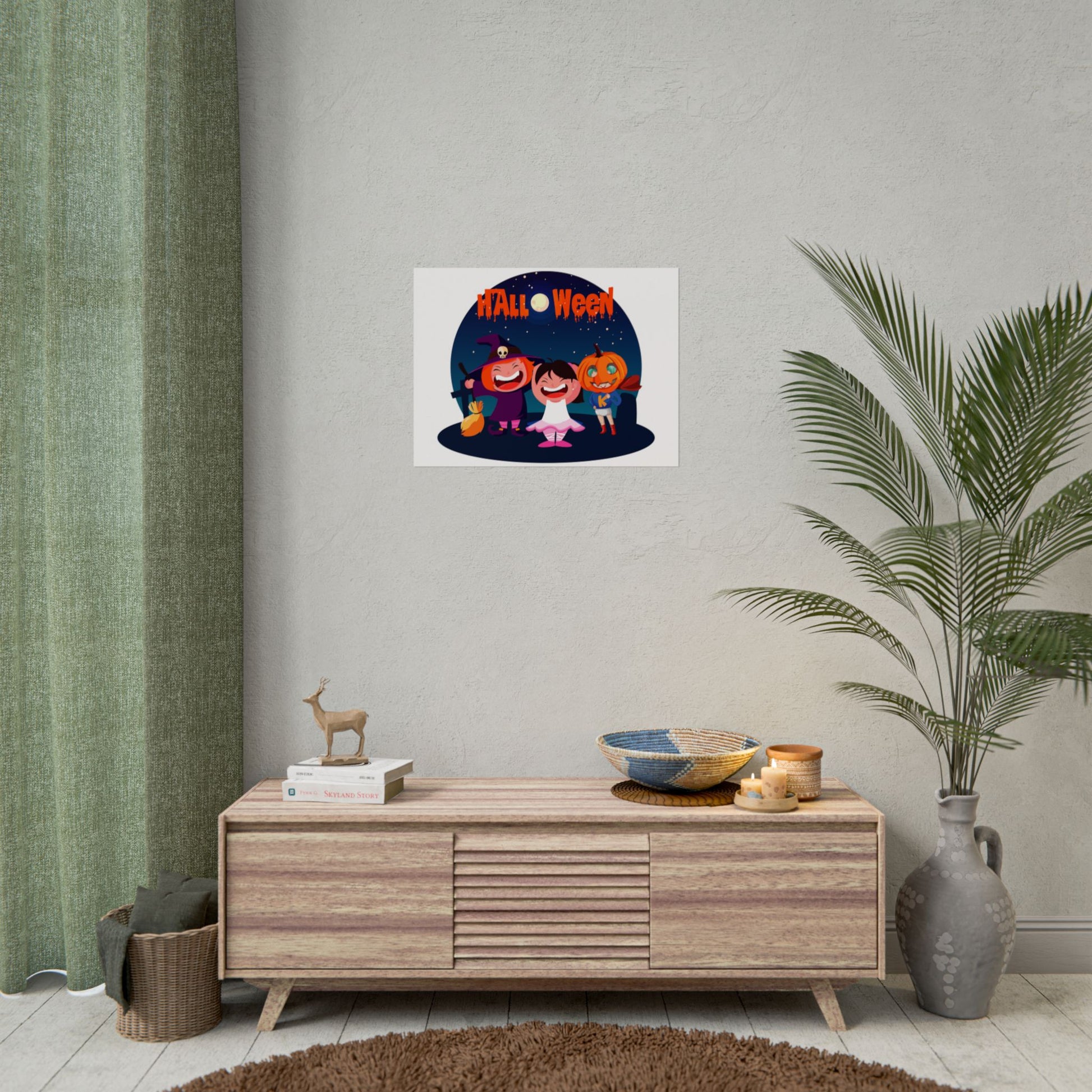 Rolled Posters - Super kiddo wearing pumpkin - [[{"value":"Wonderwear Kid"}]]