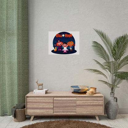Rolled Posters - Super kiddo wearing pumpkin - [[{"value":"Wonderwear Kid"}]]