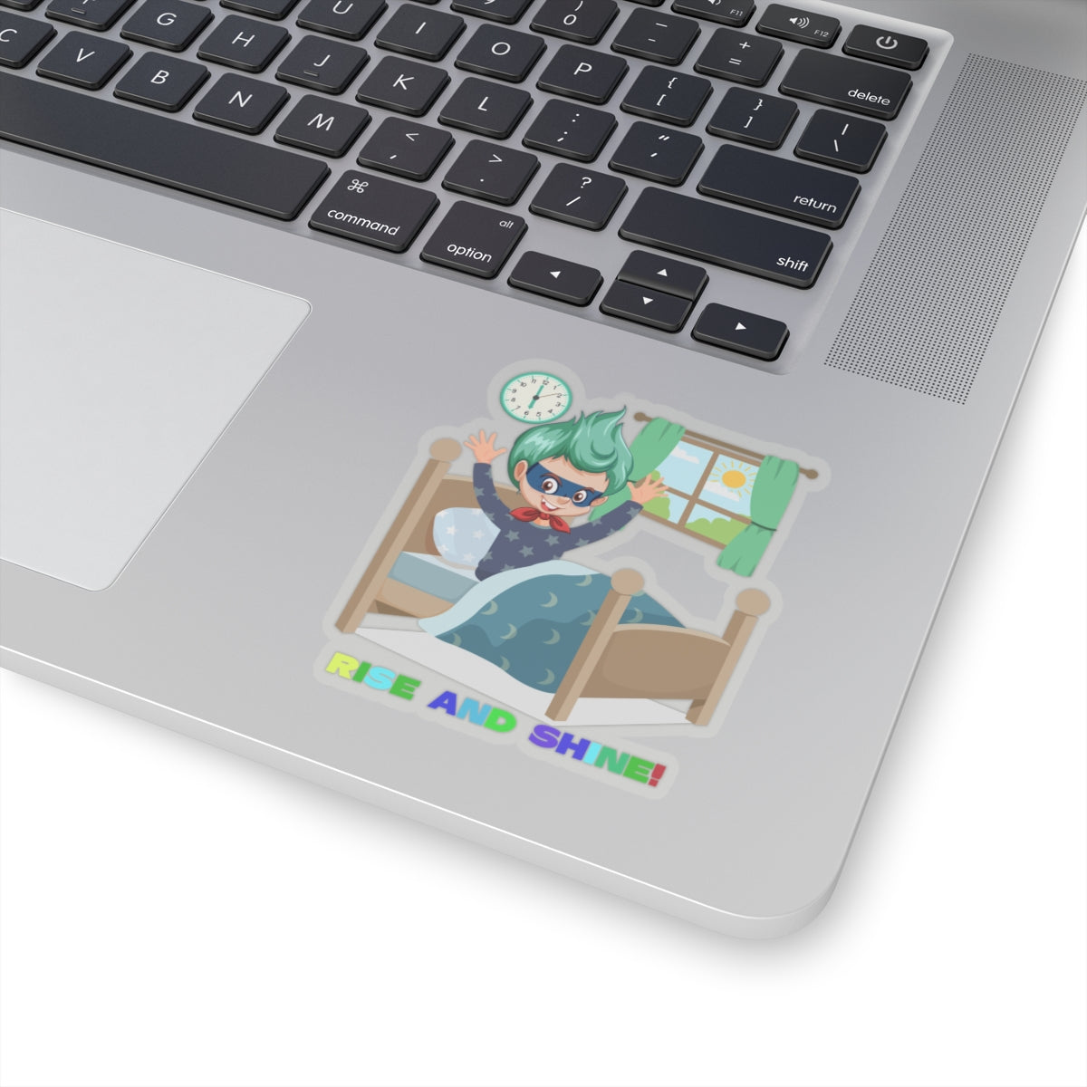 Kiss-Cut Stickers - Super kiddo teaches us to wake up early - [[{"value":"Wonderwear Kid"}]]