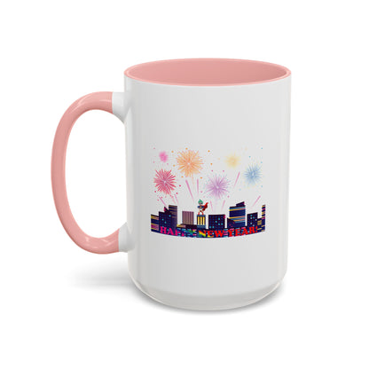 Accent Coffee Mug - Super kiddo with fireworks with text - [[{"value":"Wonderwear Kid"}]]