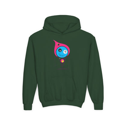 Youth Heavy Blend Hooded Sweatshirt -  Fire monster Printify