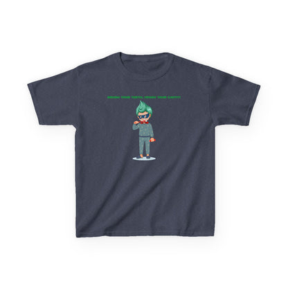 Kids Heavy Cotton™ Tee - Super kiddo brushing teeth - [[{"value":"Wonderwear Kid"}]]
