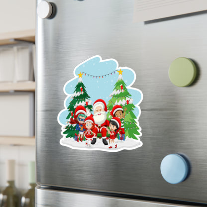 Christmas Kiss-Cut Vinyl Decals – Super kiddo with santa claus - [[{"value":"Wonderwear Kid"}]]
