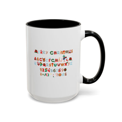 Accent Coffee Mug - Christmas alphabet - [[{"value":"Wonderwear Kid"}]]