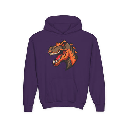 Youth Heavy Blend Hooded Sweatshirt -  Tyrannosaurus rex Printify