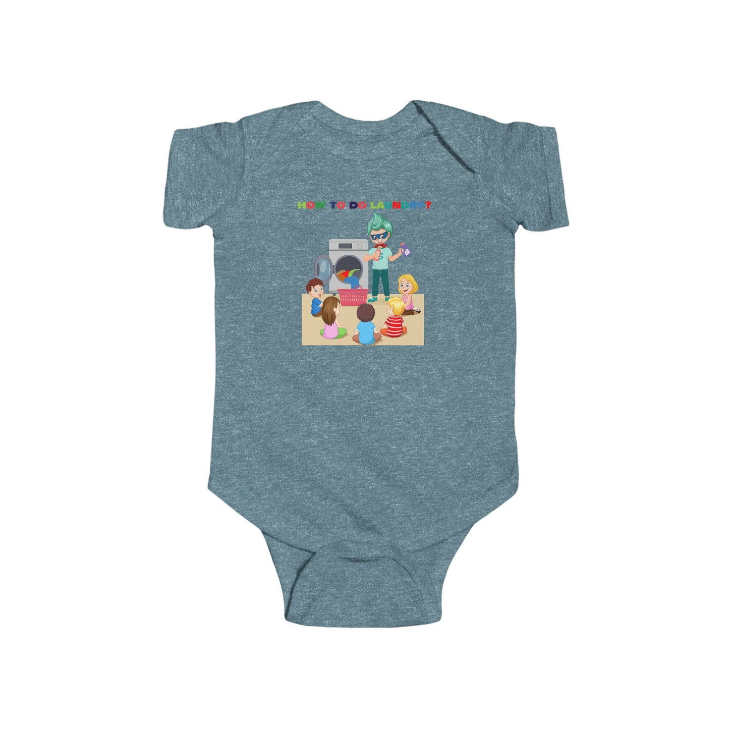 Infant Bodysuit - super kiddo teaching laundry - [[{"value":"Wonderwear Kid"}]]