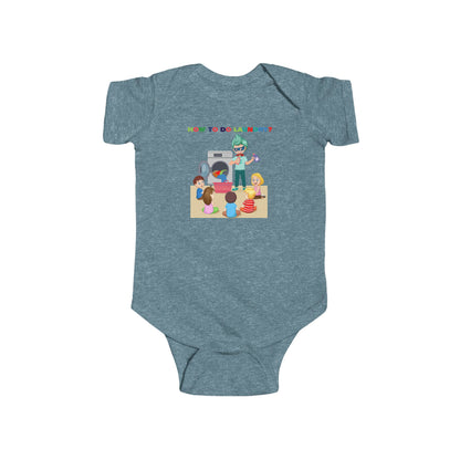 Infant Bodysuit - super kiddo teaching laundry - [[{"value":"Wonderwear Kid"}]]