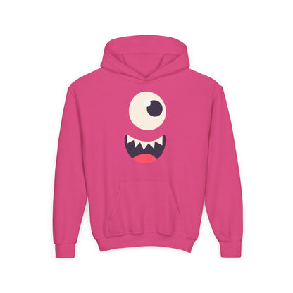 Youth Heavy Blend Hooded Sweatshirt - Monsters face Printify