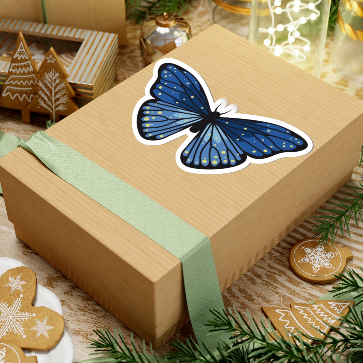 Kiss-Cut Stickers - Blue butterfly