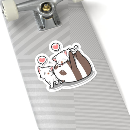 Kiss-Cut Stickers - The Panda and Cat Printify