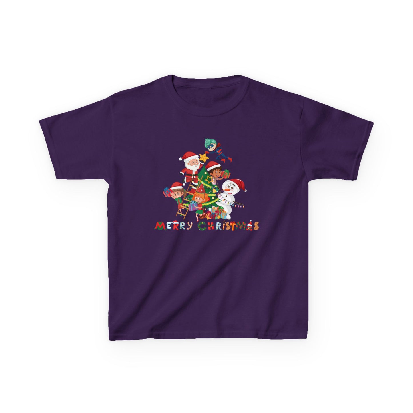 Kids Heavy Cotton™ Tee - Super kiddo making christmas tree with text - [[{"value":"Wonderwear Kid"}]]