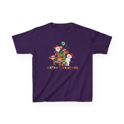 Kids Heavy Cotton™ Tee - Super kiddo making christmas tree with text - [[{"value":"Wonderwear Kid"}]]