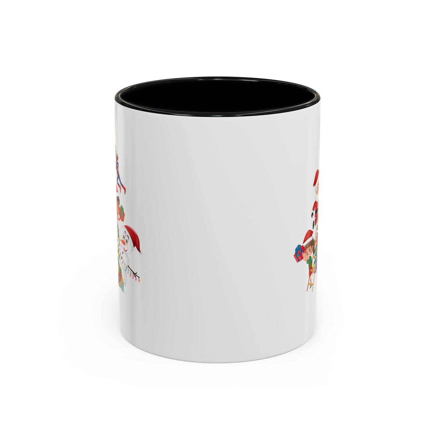 Accent Coffee Mug - Super kiddo making christmas tree