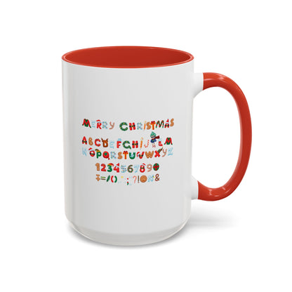 Accent Coffee Mug - Christmas alphabet - [[{"value":"Wonderwear Kid"}]]