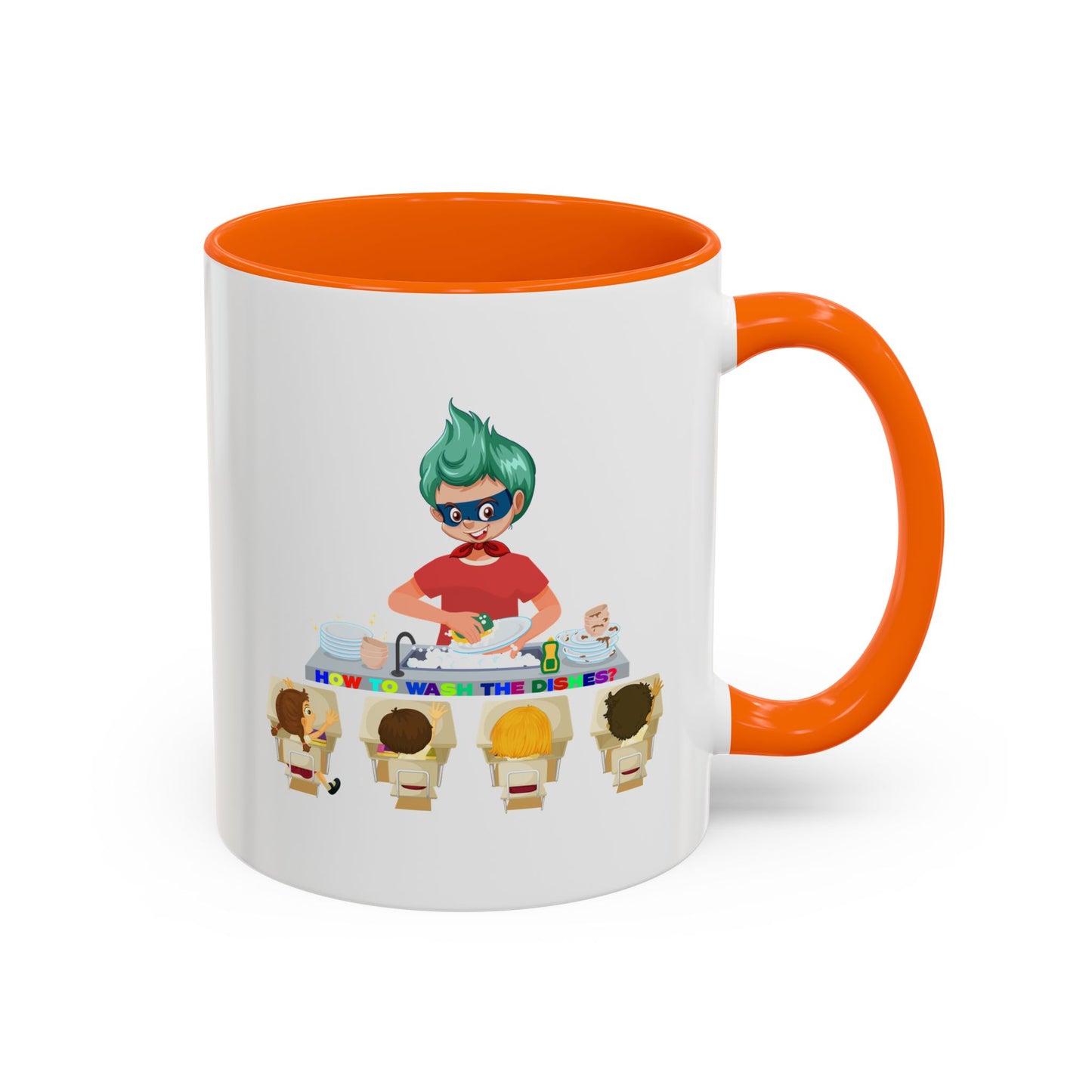 Accent Coffee Mug - Little kiddo teaching to wash dishes