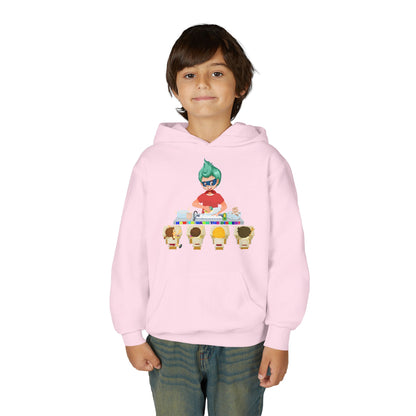 Youth Heavy Blend Hooded Sweatshirt - Little kiddo teaching to wash dishes - [[{"value":"Wonderwear Kid"}]]