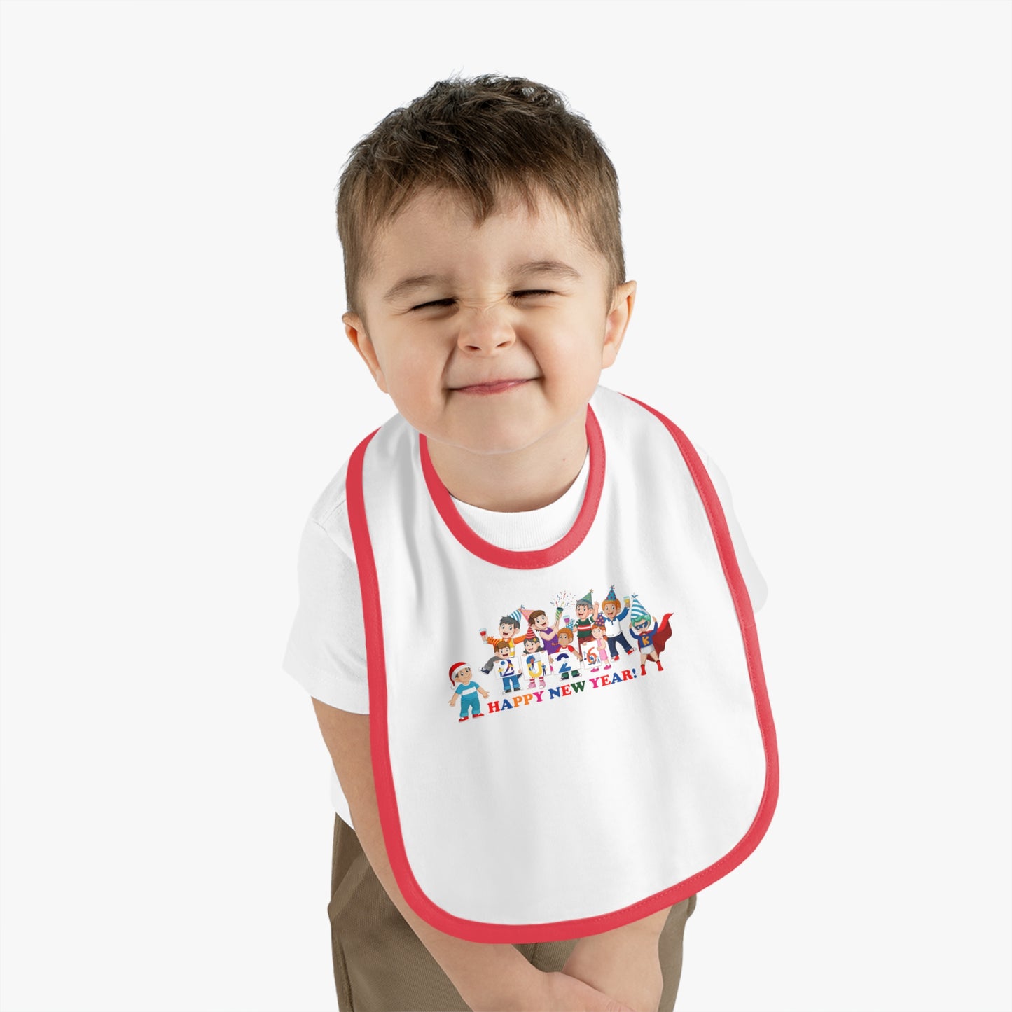 Baby Bib - Happy new year from super kiddo