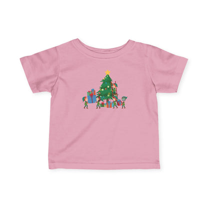 Infant Fine Jersey Tee - Super kiddo putting gifts on christmas tree - [[{"value":"Wonderwear Kid"}]]