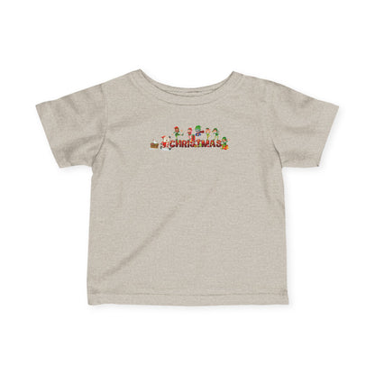 Infant Fine Jersey Tee - Christmas with santa claus and friends - [[{"value":"Wonderwear Kid"}]]
