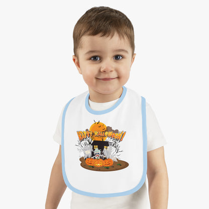 Baby Bib - Super kiddo with ghost - [[{"value":"Wonderwear Kid"}]]