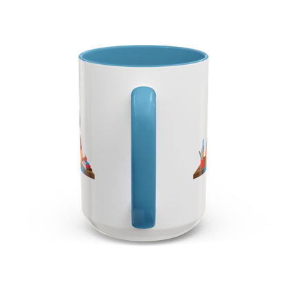 Accent Coffee Mug - Super kiddo studying - [[{"value":"Wonderwear Kid"}]]