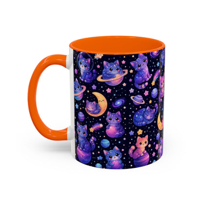 Accent Coffee Mug (11/15 oz) - Galaxy cats