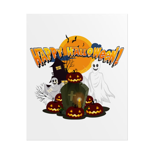 Rolled Posters - Happy holloween - cemetery - [[{"value":"Wonderwear Kid"}]]