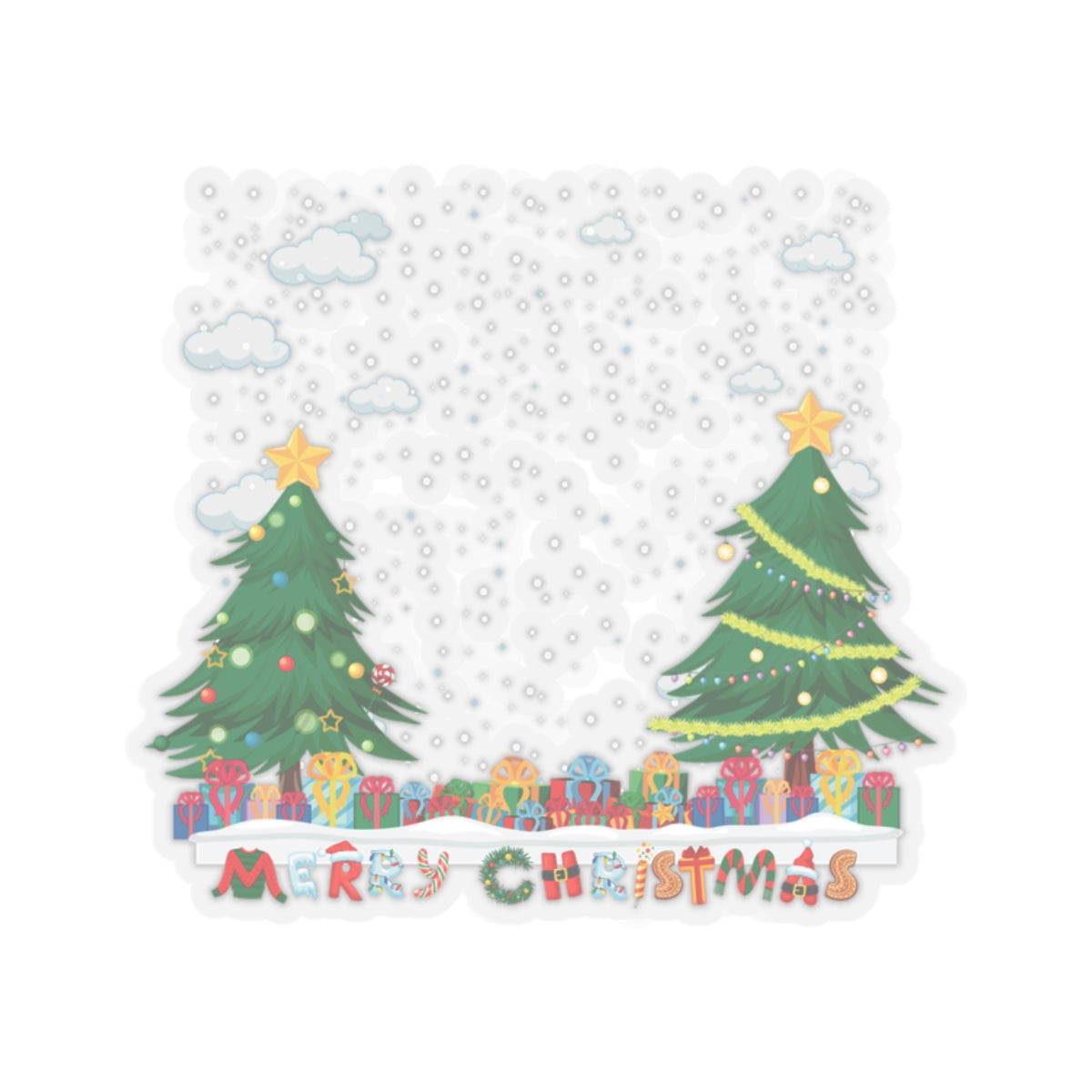 Kiss-Cut Stickers - Christmas and snowing - [[{"value":"Wonderwear Kid"}]]