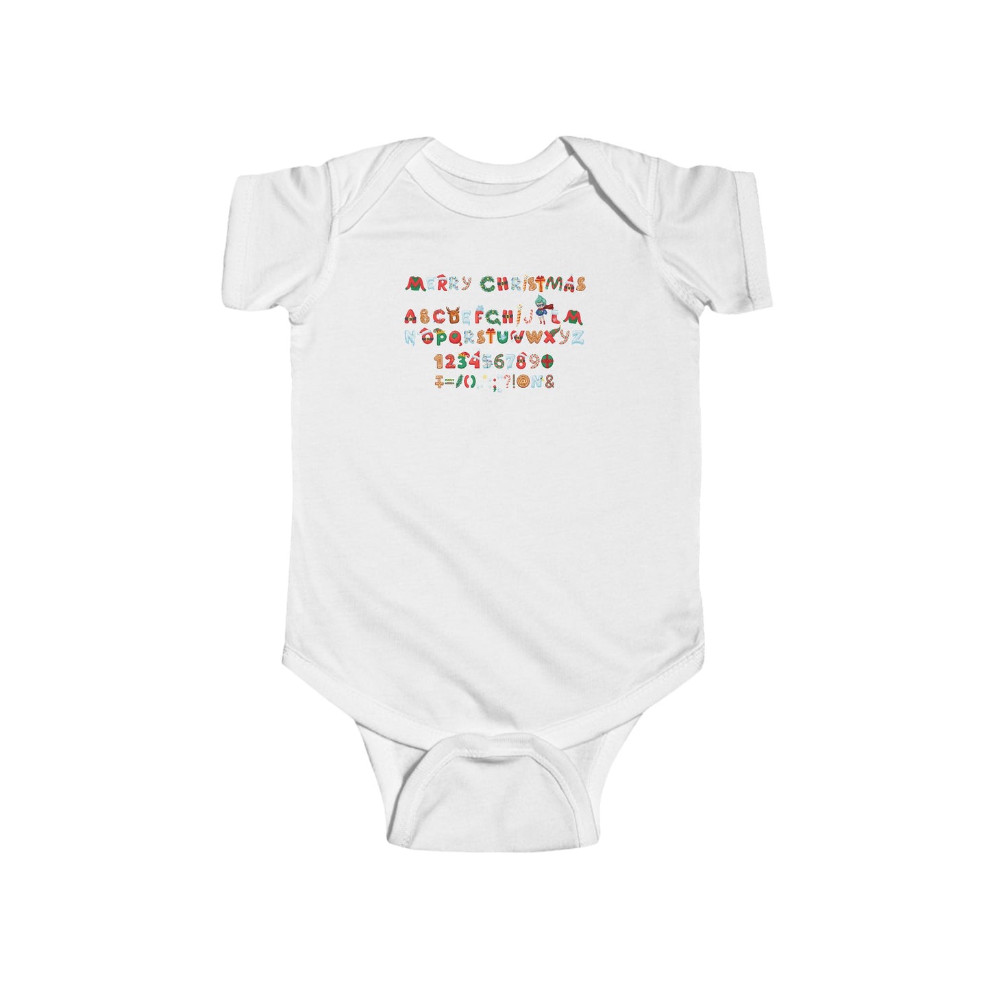 Infant Bodysuit - Christmas alphabet - [[{"value":"Wonderwear Kid"}]]