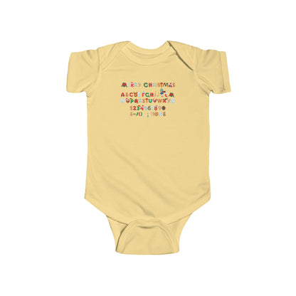 Infant Bodysuit - Christmas alphabet - [[{"value":"Wonderwear Kid"}]]
