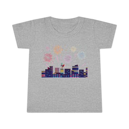 Toddler T-shirt - Super kiddo with fireworks - [[{"value":"Wonderwear Kid"}]]