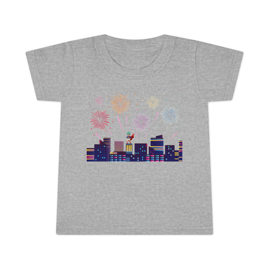 Toddler T-shirt - Super kiddo with fireworks - [[{"value":"Wonderwear Kid"}]]
