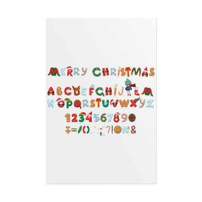 Rolled Posters - Christmas alphabet - [[{"value":"Wonderwear Kid"}]]