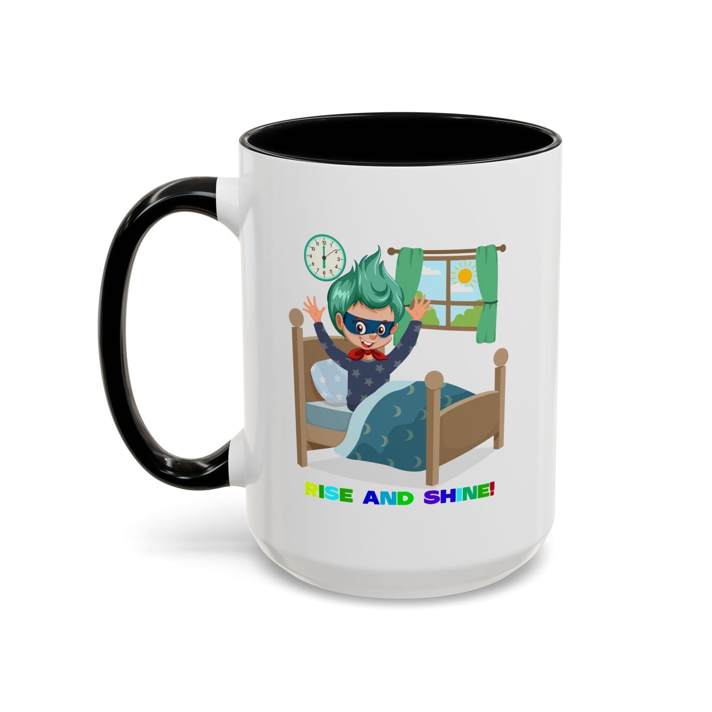 Accent Coffee Mug - Super kiddo teaches us to wake up early
