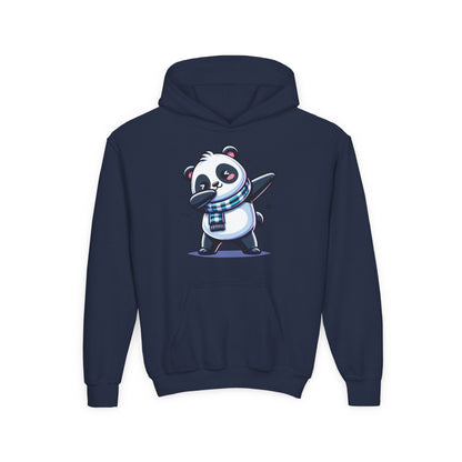 Youth Heavy Blend Hooded Sweatshirt - Panda dabbing dance Printify