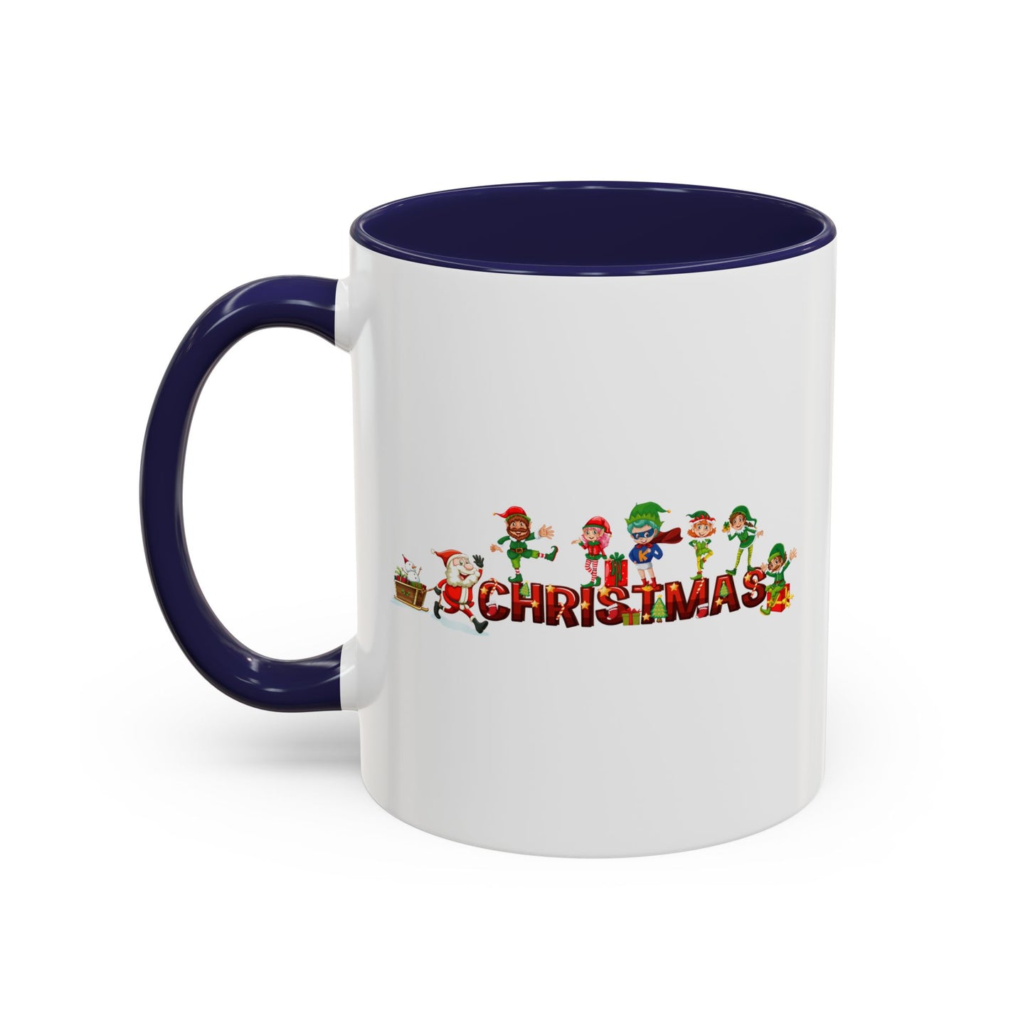 Accent Coffee Mug - Christmas with santa claus and friends
