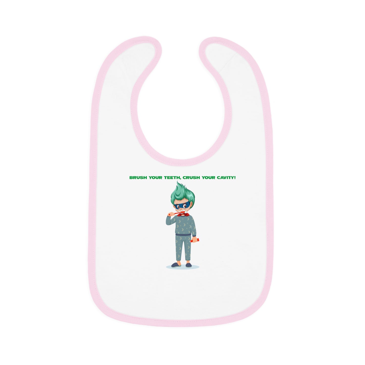Baby Bib - Super kiddo brushing teeth
