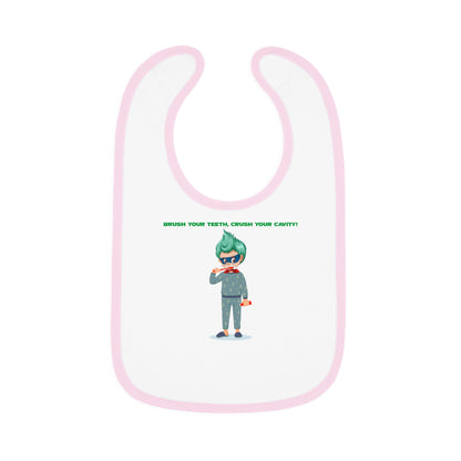 Baby Bib - Super kiddo brushing teeth - [[{"value":"Wonderwear Kid"}]]
