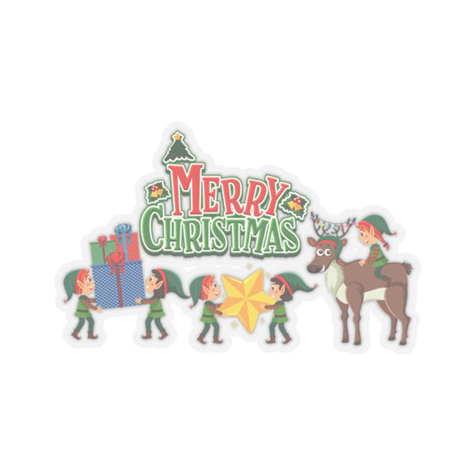 Kiss-Cut Stickers - Merry christmas and reindeer - [[{"value":"Wonderwear Kid"}]]