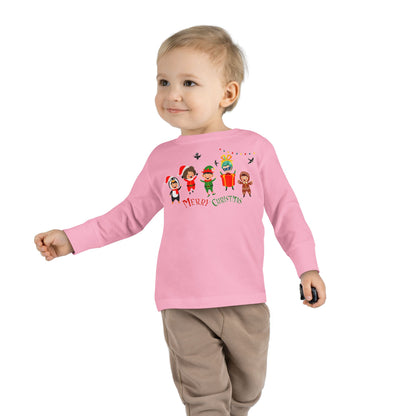 Toddler Long Sleeve Tee - Merry christmas by super kiddo and friends - [[{"value":"Wonderwear Kid"}]]