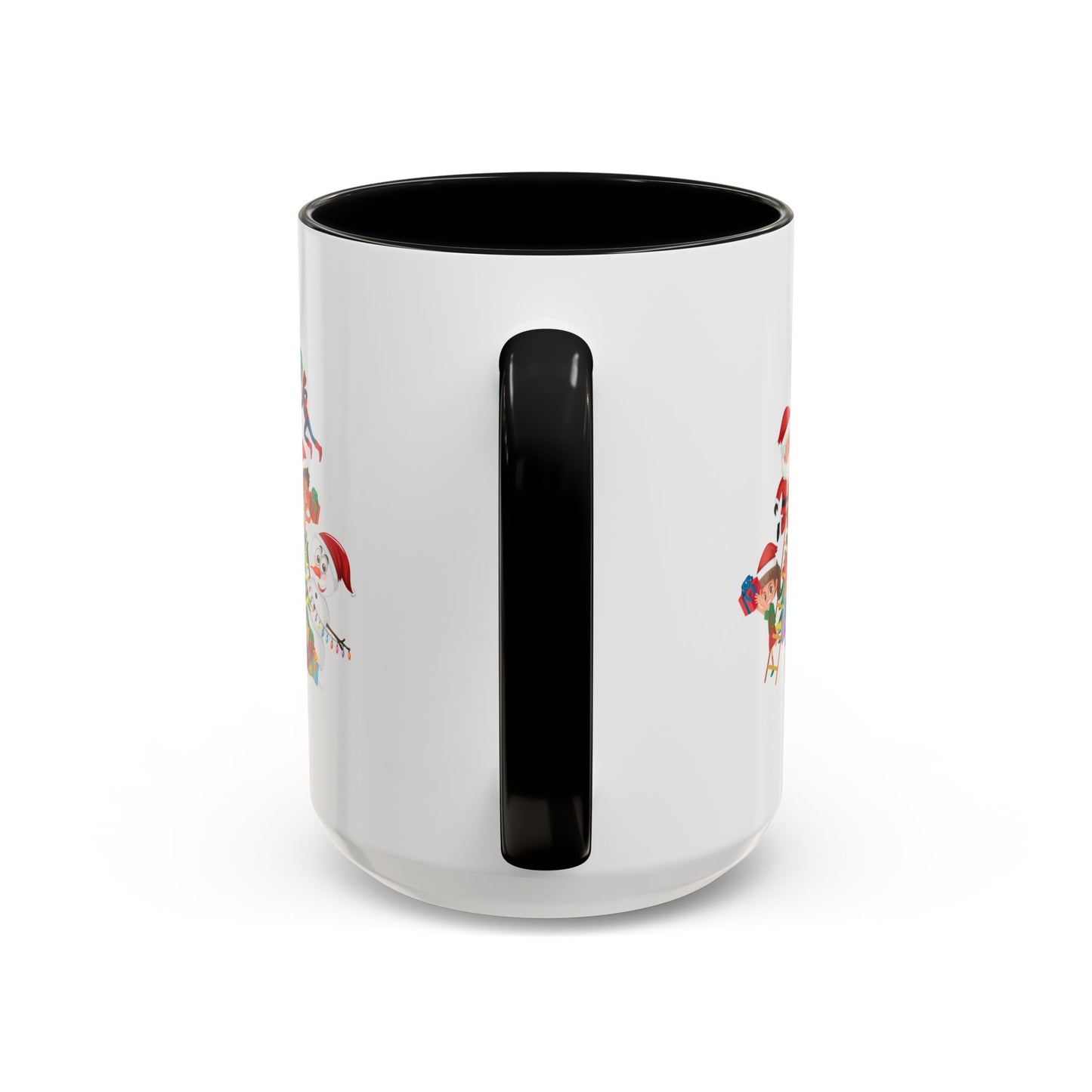 Accent Coffee Mug - Super kiddo making christmas tree