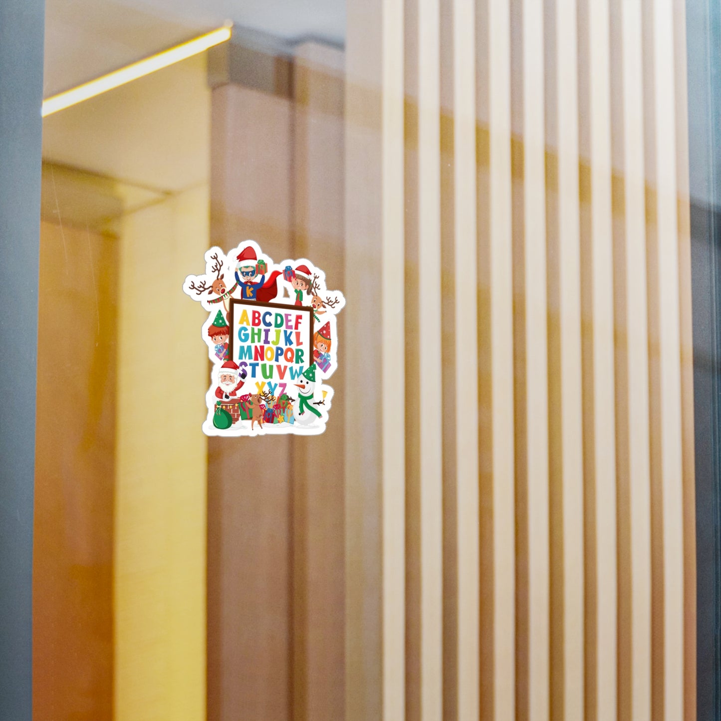 Christmas Kiss-Cut Vinyl Decals – Christmas alphabet with super kiddo