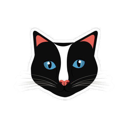 Kiss-Cut Stickers - Cute Cat Face Printify