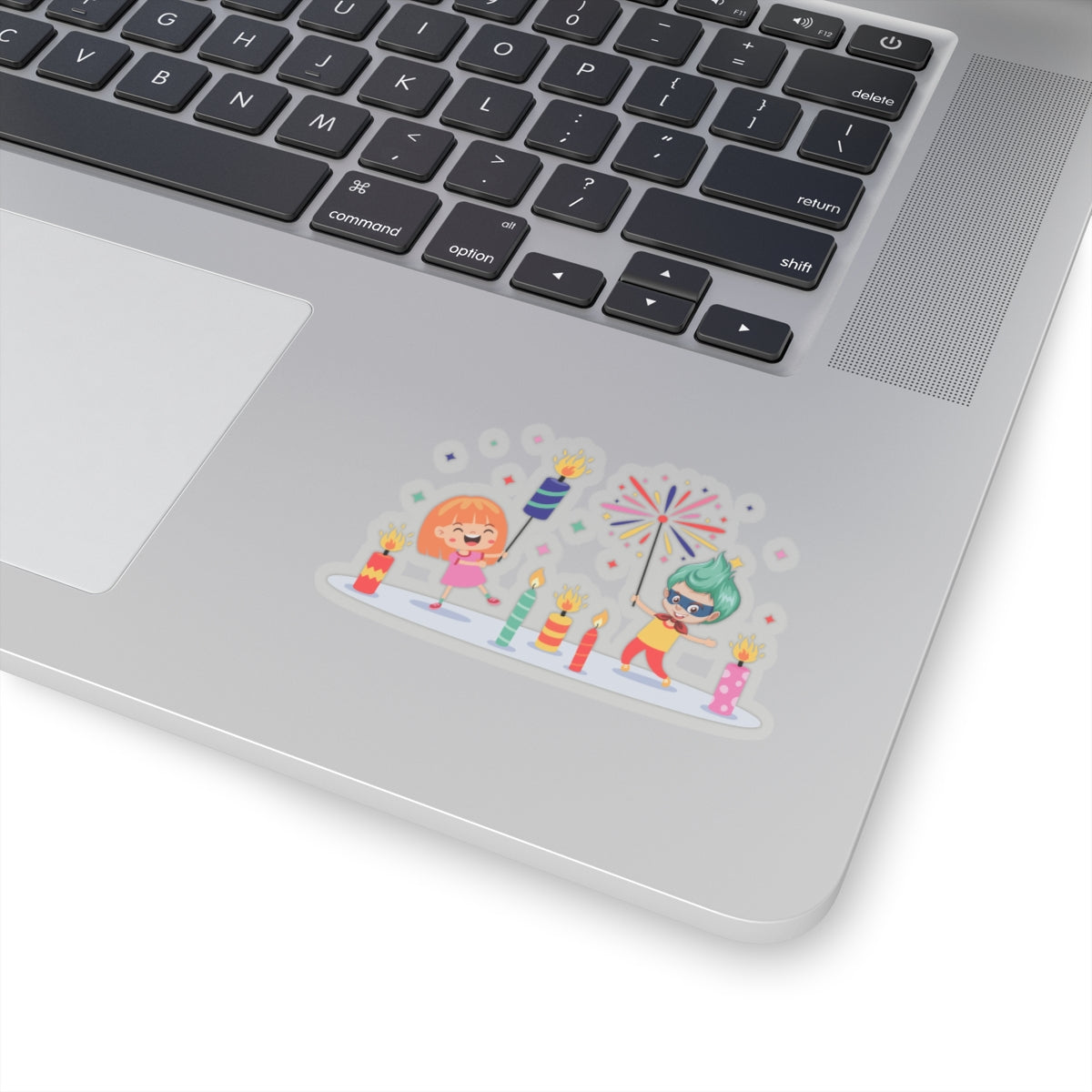 Kiss-Cut Stickers - Super kiddo lighting fireworks - [[{"value":"Wonderwear Kid"}]]